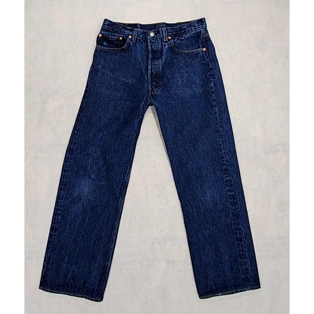 Vtg Levis 501 Jeans Women 10 30x26 iIdigo Made in USA Boyfriend Fit Crop 80s